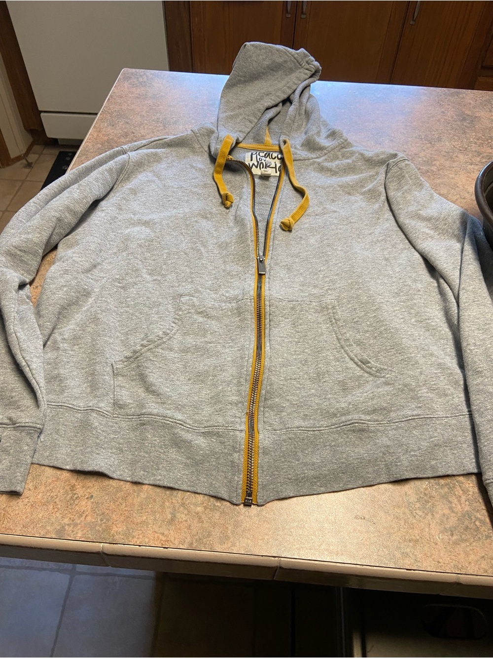 Peace Love World Full Zip Swestshirt